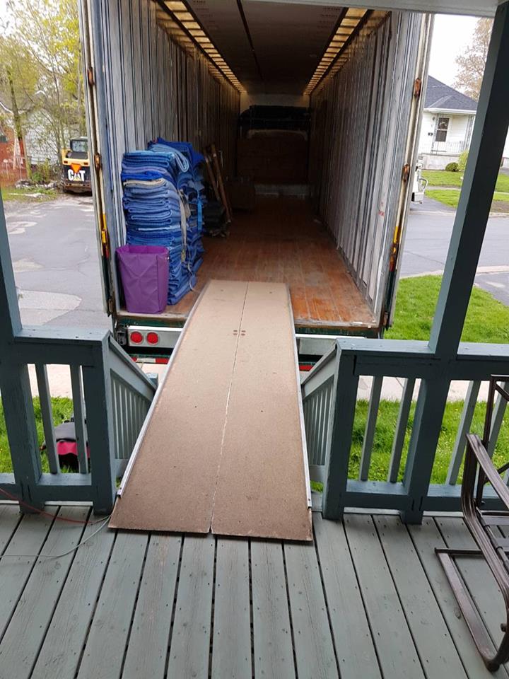 Moving to BC. Ramp to the porch for furniture move.